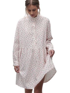 The Sleep Shirt Nightgown Dress Linen Cotton Oversized One Size Lounge Comfort